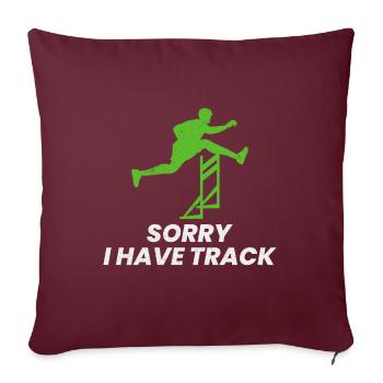 Haies Haies Hurdler Running Runner Athlètes - Housse de coussin décorative 45 x 45 cm - bordeaux - Devant