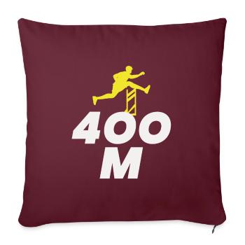 Haies Haies Hurdler Running Runner Athlètes - Housse de coussin décorative 45 x 45 cm - bordeaux - Devant