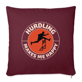 Haies Haies Hurdler Running Runner Athlètes - Housse de coussin décorative 45 x 45 cm - bordeaux - Devant