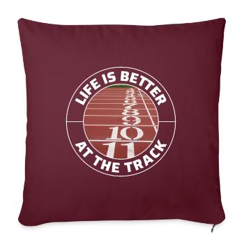 Haies Haies Hurdler Running Runner Athlètes - Housse de coussin décorative 45 x 45 cm - bordeaux - Devant