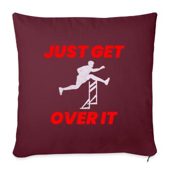 Haies Haies Hurdler Running Runner Athlètes - Housse de coussin décorative 45 x 45 cm - bordeaux - Devant