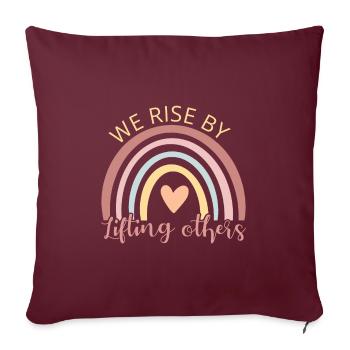 Nous nous levons en soulevant les autres II - Housse de coussin décorative 45 x 45 cm - bordeaux - Devant