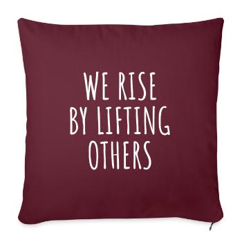 Nous nous levons en soulevant les autres I - Housse de coussin décorative 45 x 45 cm - bordeaux - Devant