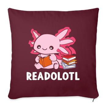 Readolotl - Housse de coussin décorative 45 x 45 cm - bordeaux - Devant