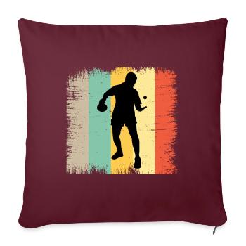 Ping Pong Master Entraîneur de Tennis de Table Paddle Player - Housse de coussin décorative 45 x 45 cm - bordeaux - Devant