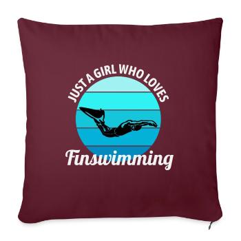 Natation Natation Natation Natation Sports nautiques - Housse de coussin décorative 45 x 45 cm - bordeaux - Devant