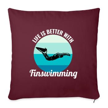 Natation Natation Natation Natation Sports nautiques - Housse de coussin décorative 45 x 45 cm - bordeaux - Devant