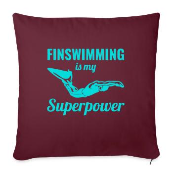 Natation Natation Natation Natation Sports nautiques - Housse de coussin décorative 45 x 45 cm - bordeaux - Devant