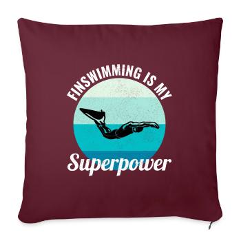 Natation Natation Natation Natation Sports nautiques - Housse de coussin décorative 45 x 45 cm - bordeaux - Devant
