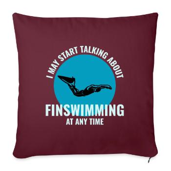 Natation Natation Natation Natation Sports nautiques - Housse de coussin décorative 45 x 45 cm - bordeaux - Devant