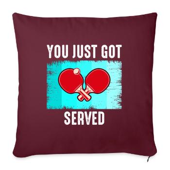 Ping Pong Master Entraîneur de Tennis de Table Paddle Player - Housse de coussin décorative 45 x 45 cm - bordeaux - Devant