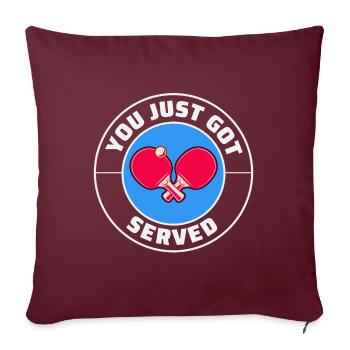 Ping Pong Master Entraîneur de Tennis de Table Paddle Player - Housse de coussin décorative 45 x 45 cm - bordeaux - Devant