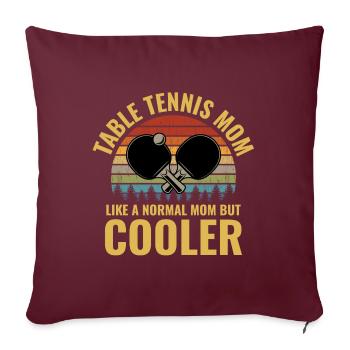 Tischtennis Tischtennis Paddel Mama Mütter Tag - Sofakissenbezug 45 x 45 cm - Burgunderrot - Vorne