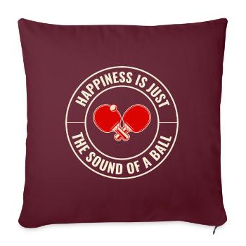 Ping Pong Master Entraîneur de Tennis de Table Paddle Player - Housse de coussin décorative 45 x 45 cm - bordeaux - Devant