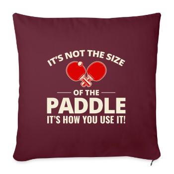 Ping Pong Master Entraîneur de Tennis de Table Paddle Player - Housse de coussin décorative 45 x 45 cm - bordeaux - Devant