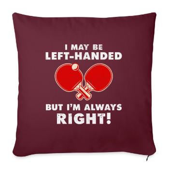 Ping Pong Master Entraîneur de Tennis de Table Paddle Player - Housse de coussin décorative 45 x 45 cm - bordeaux - Devant