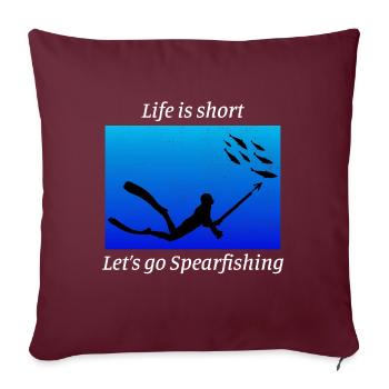 Pêche sous-marine Pêche sous-marine Pêche au harpon - Housse de coussin décorative 45 x 45 cm - bordeaux - Devant
