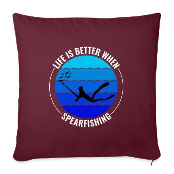 Pêche sous-marine Pêche sous-marine Pêche au harpon - Housse de coussin décorative 45 x 45 cm - bordeaux - Devant