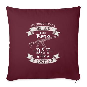Tir d’arme à feu Du propriétaire de l’arme - Housse de coussin décorative 45 x 45 cm - bordeaux - Devant