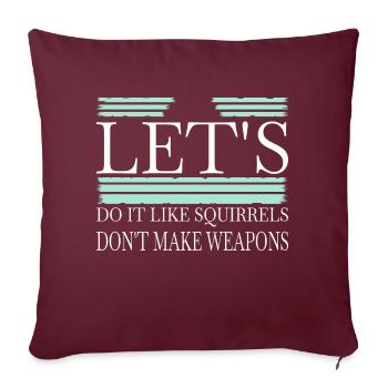 contre-culture génial festival hippie - Housse de coussin décorative 45 x 45 cm - bordeaux - Devant