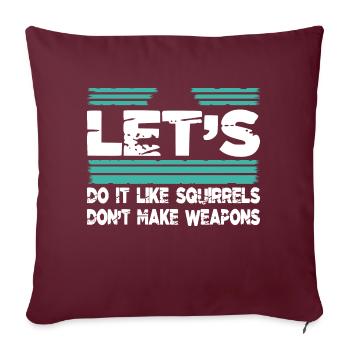 anniversaire citation signe de paix hippie festival blagues - Housse de coussin décorative 45 x 45 cm - bordeaux - Devant