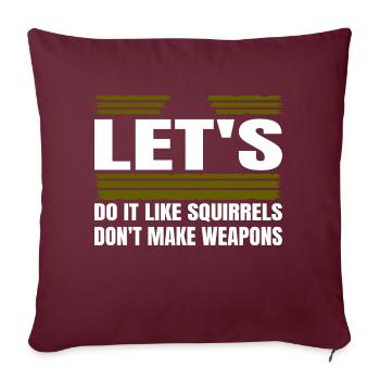 anti guerre dictons drôle hippie signe de paix anniversaire - Housse de coussin décorative 45 x 45 cm - bordeaux - Devant