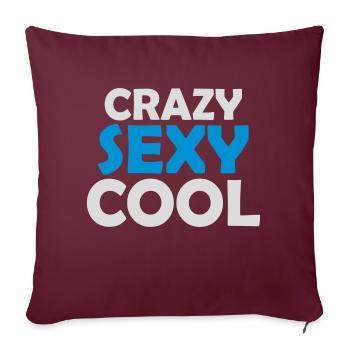 design cool sexy fou - Housse de coussin décorative 45 x 45 cm - bordeaux - Devant
