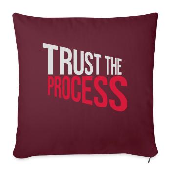 faire confiance au processus Devis - Housse de coussin décorative 45 x 45 cm - bordeaux - Devant