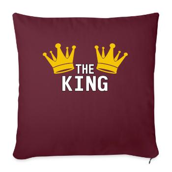 Roi - Housse de coussin décorative 45 x 45 cm - bordeaux - Devant