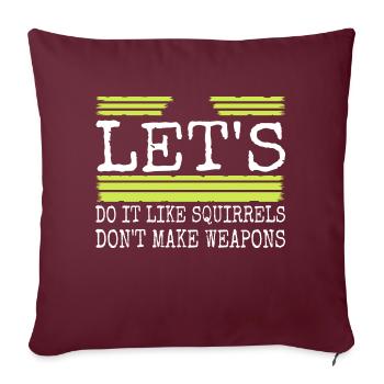 colombe de la paix dictons années 1960 cadeau d’enfant cadeau - Housse de coussin décorative 45 x 45 cm - bordeaux - Devant