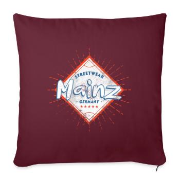Mayence Allemagne Ville Skyline Accueil Amour - Housse de coussin décorative 45 x 45 cm - bordeaux - Devant