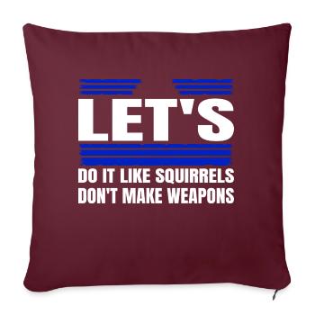 funky drôle dictons anniversaire drôle signe de paix - Housse de coussin décorative 45 x 45 cm - bordeaux - Devant