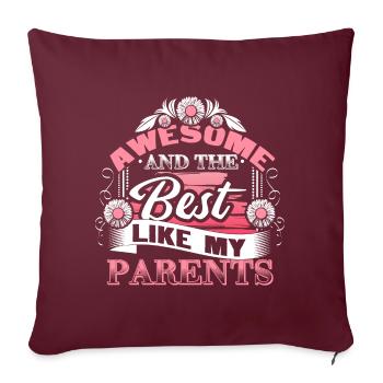 Meilleure fille de la famille Süß - Housse de coussin décorative 45 x 45 cm - bordeaux - Devant