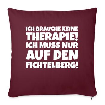 Fichtelberg Therapie - Sofakissenbezug 45 x 45 cm - Burgunderrot - Vorne