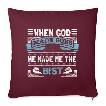 Meilleur cadeau de père de fils - Housse de coussin décorative 45 x 45 cm - bordeaux - Devant