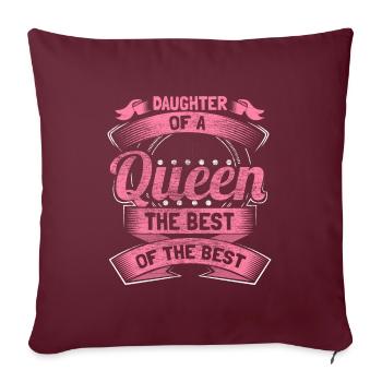 Idée cadeau fille fille - Housse de coussin décorative 45 x 45 cm - bordeaux - Devant