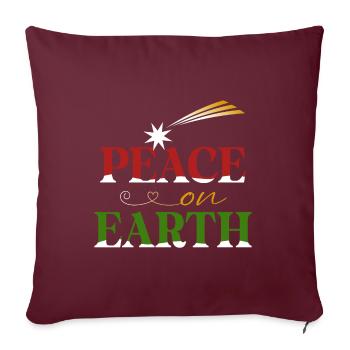 Paix sur Terre - Housse de coussin décorative 45 x 45 cm - bordeaux - Devant