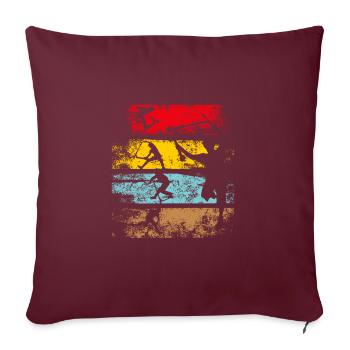 Trottinette freestyle trash art - Housse de coussin décorative 45 x 45 cm - bordeaux - Devant