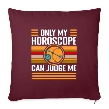 Lune du zodiaque du Sagittaire - Housse de coussin décorative 45 x 45 cm - bordeaux - Devant