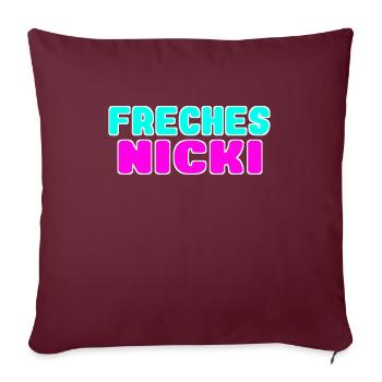 freches nicki neon Farben - Sofakissenbezug 45 x 45 cm - Burgunderrot - Vorne