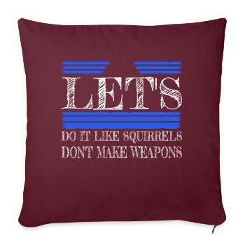 cadeau heureux fun dictons cool désarmement coeur - Housse de coussin décorative 45 x 45 cm - bordeaux - Devant