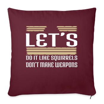Déclaration génial signe de paix disant idée cadeau - Housse de coussin décorative 45 x 45 cm - bordeaux - Devant