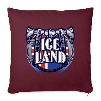 Islande République du Nord Idée cadeau - Housse de coussin décorative 45 x 45 cm - bordeaux - Devant