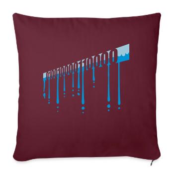 Langage de programme de code binaire - Housse de coussin décorative 45 x 45 cm - bordeaux - Devant