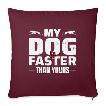 Greyhound Racing Dog Pet Race Animal Racer - Housse de coussin décorative 45 x 45 cm - bordeaux - Devant