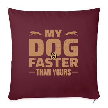 Greyhound Racing Dog Pet Race Animal Racer - Housse de coussin décorative 45 x 45 cm - bordeaux - Devant