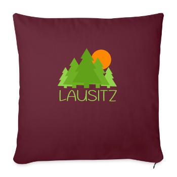 Wald Sonnenuntergang Lausitz - Sofakissenbezug 45 x 45 cm - Burgunderrot - Vorne