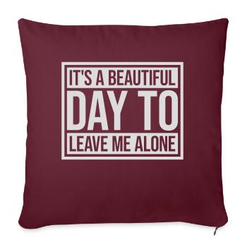 leave me alone day - Sofa pillowcase 17,3'' x 17,3'' (45 x 45 cm) - burgundy - Front