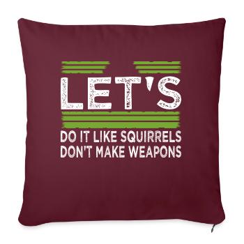 Dictons Cadeau Paix Signe Cadeau Idée Contre-culture - Housse de coussin décorative 45 x 45 cm - bordeaux - Devant