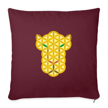 Grand Chat de la vie - Cl - Housse de coussin décorative 45 x 45 cm - bordeaux - Devant